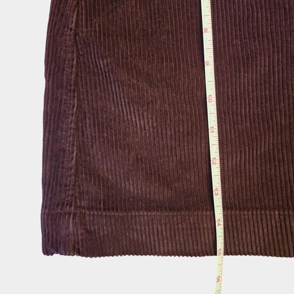 AG Adriano Goldschmied Women's Bernadette Corduroy Mini Skirt Burgundy 24R Fall - Picture 5 of 10